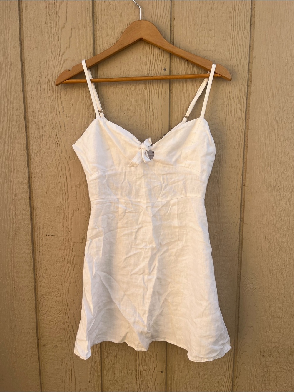 Slide Show Australian Brand White 100% Cotton Dress Tie Front Size 8